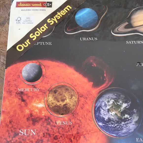 Classic Wood solar system puzzle - Picture 3 of 11